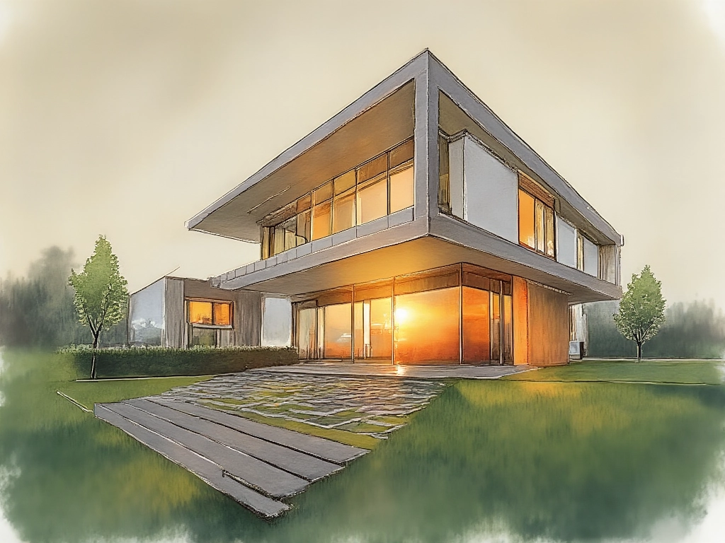 Imagen IA arquitectura estilo acuarela 2